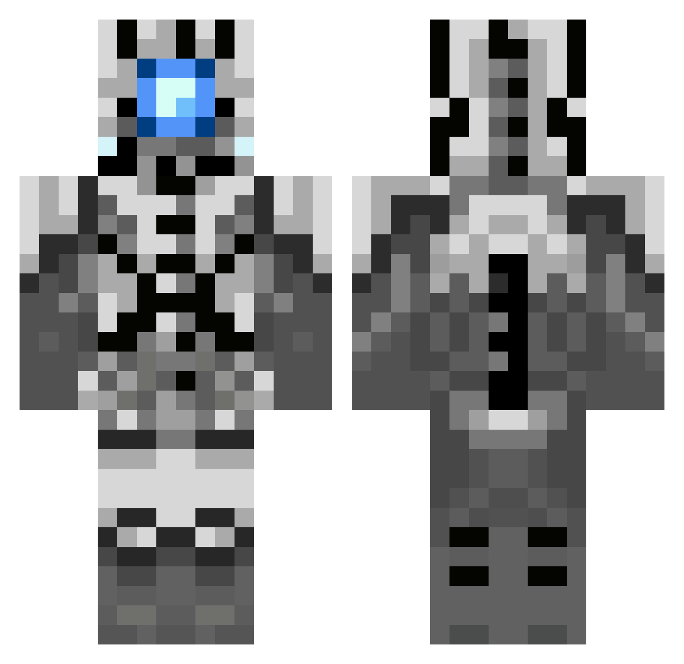 tigerfish Minecraft skin, front and back view