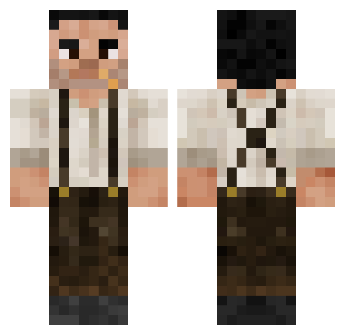 ogzhnsnmz Minecraft skin, front and back view