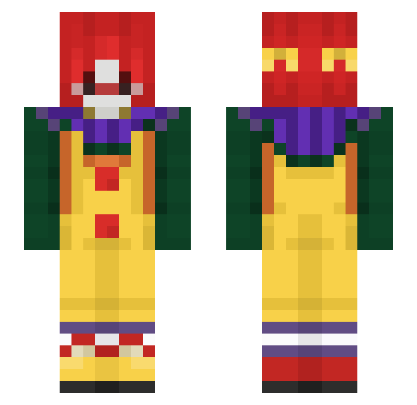 balareyn Minecraft skin, front and back view