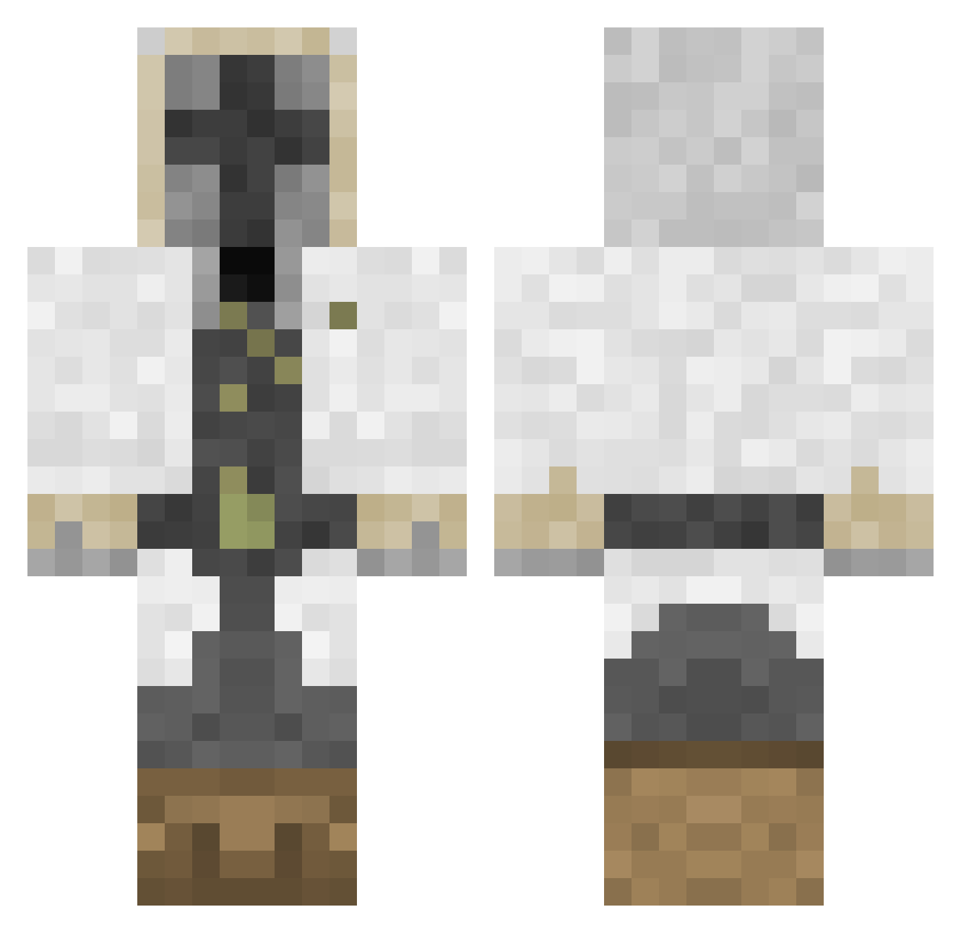 OopsIDiedAgain12 Minecraft skin, front and back view