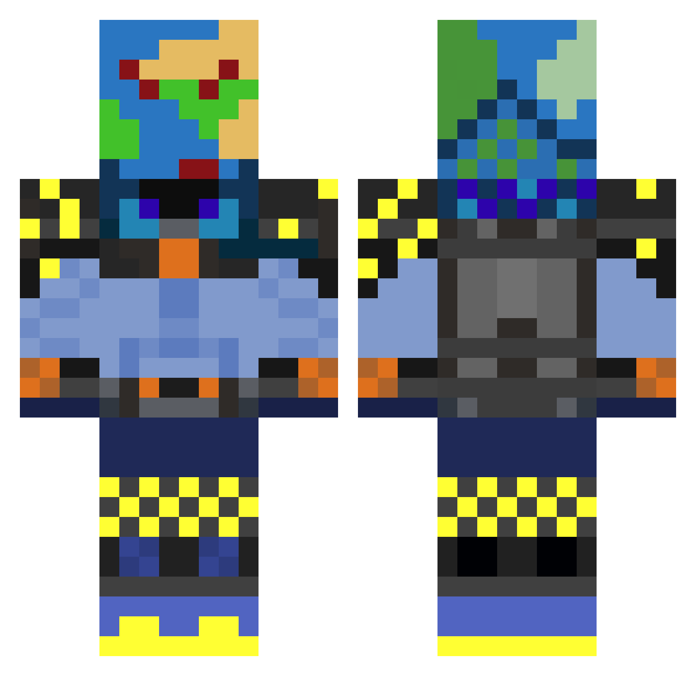 _JSTN29_ Minecraft skin, front and back view