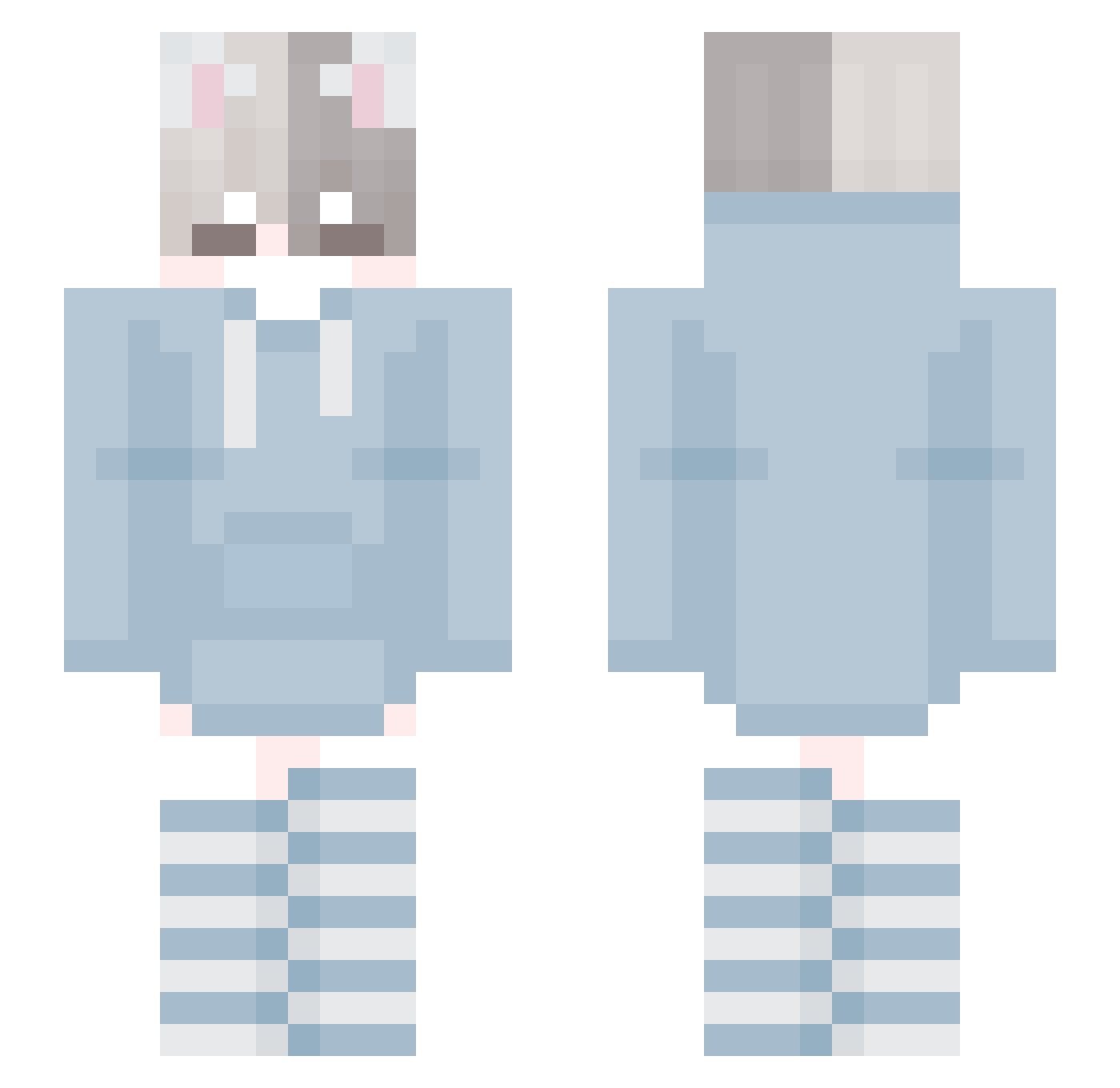 ks_zynx Minecraft skin, front and back view