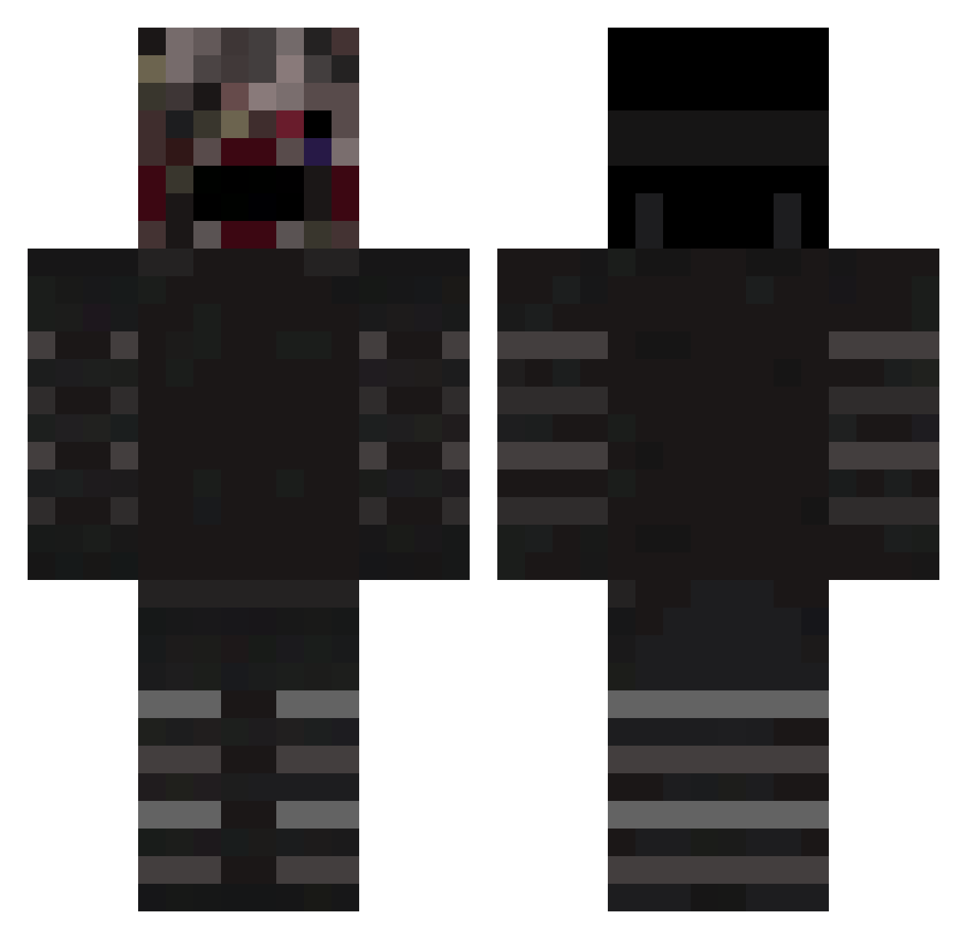 VerdaneEntity Minecraft skin, front and back view