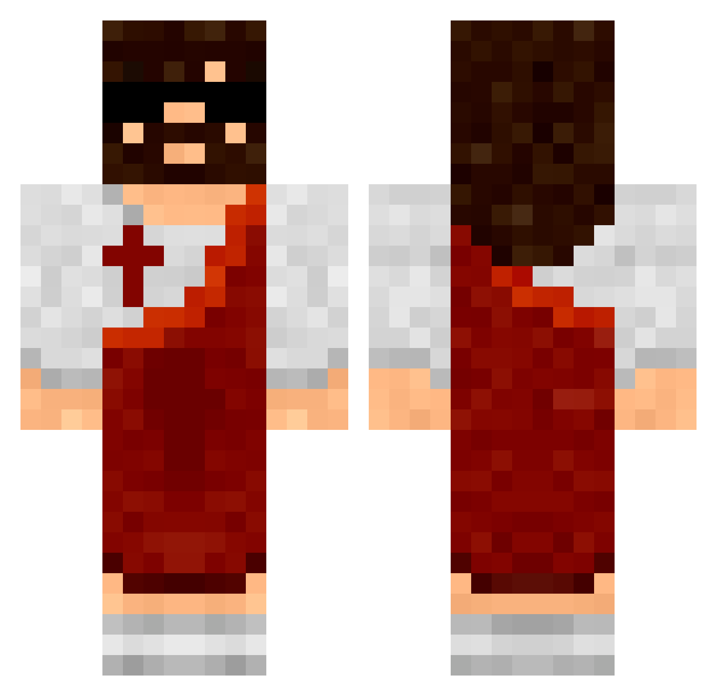 austionun2011 Minecraft skin, front and back view