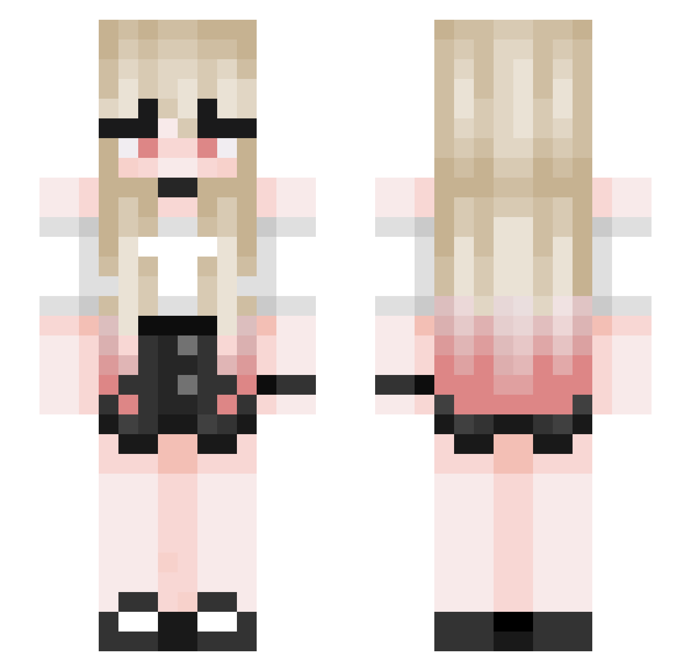 raredivinities Minecraft skin, front and back view