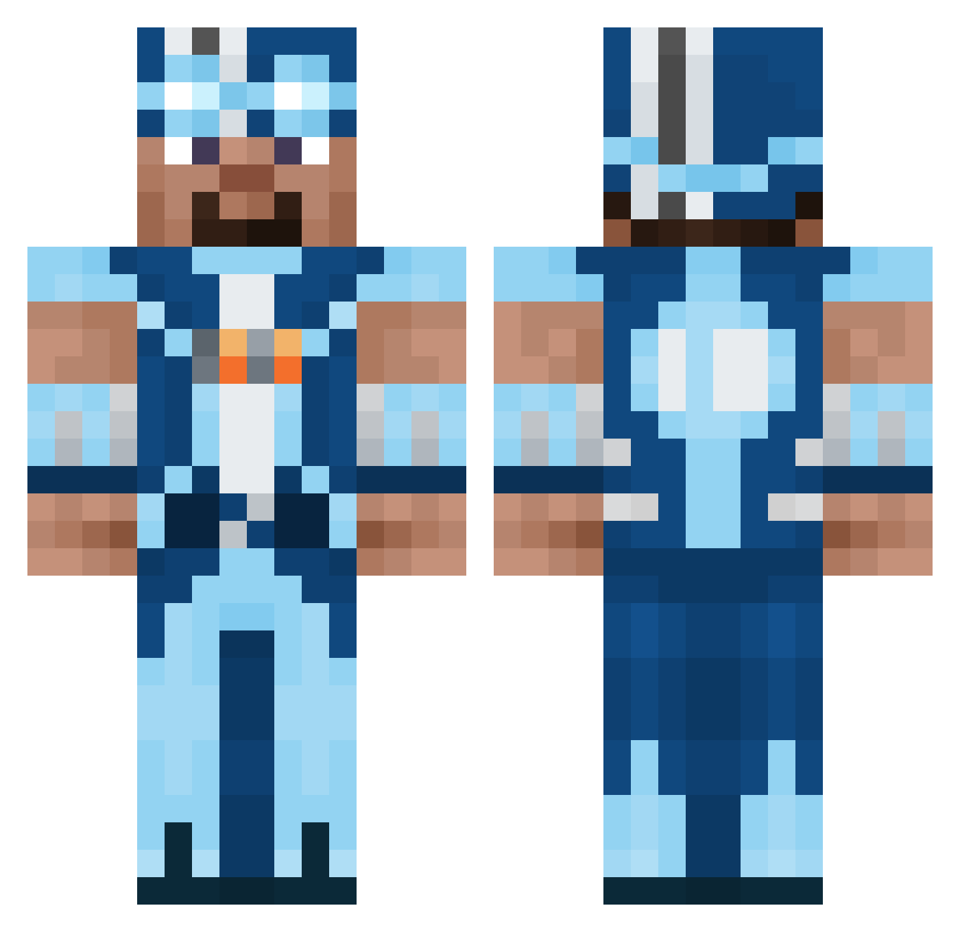 LightGorilla420 Minecraft skin, front and back view
