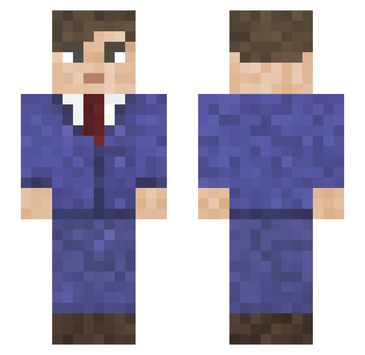 BanksssMc Minecraft skin, front and back view