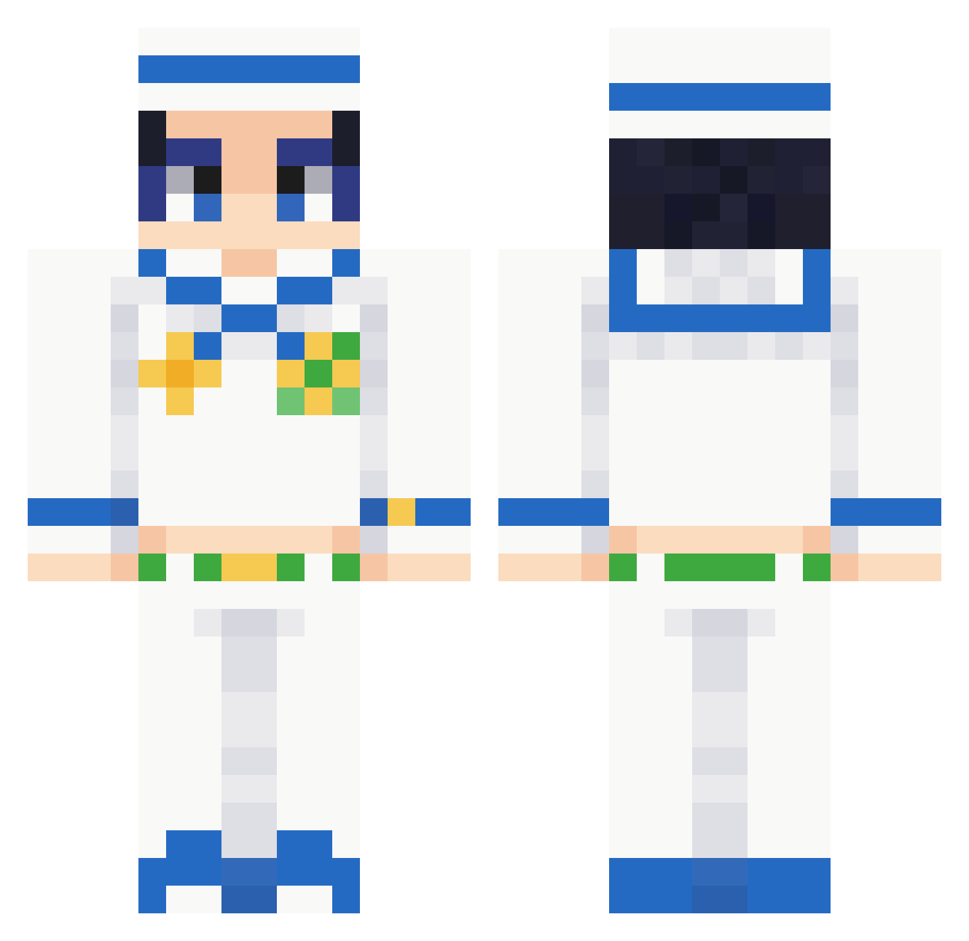 M5RXEY Minecraft skin, front and back view