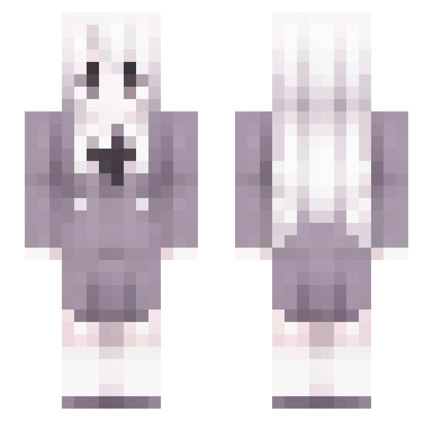 Sakura0_Q Minecraft skin, front and back view