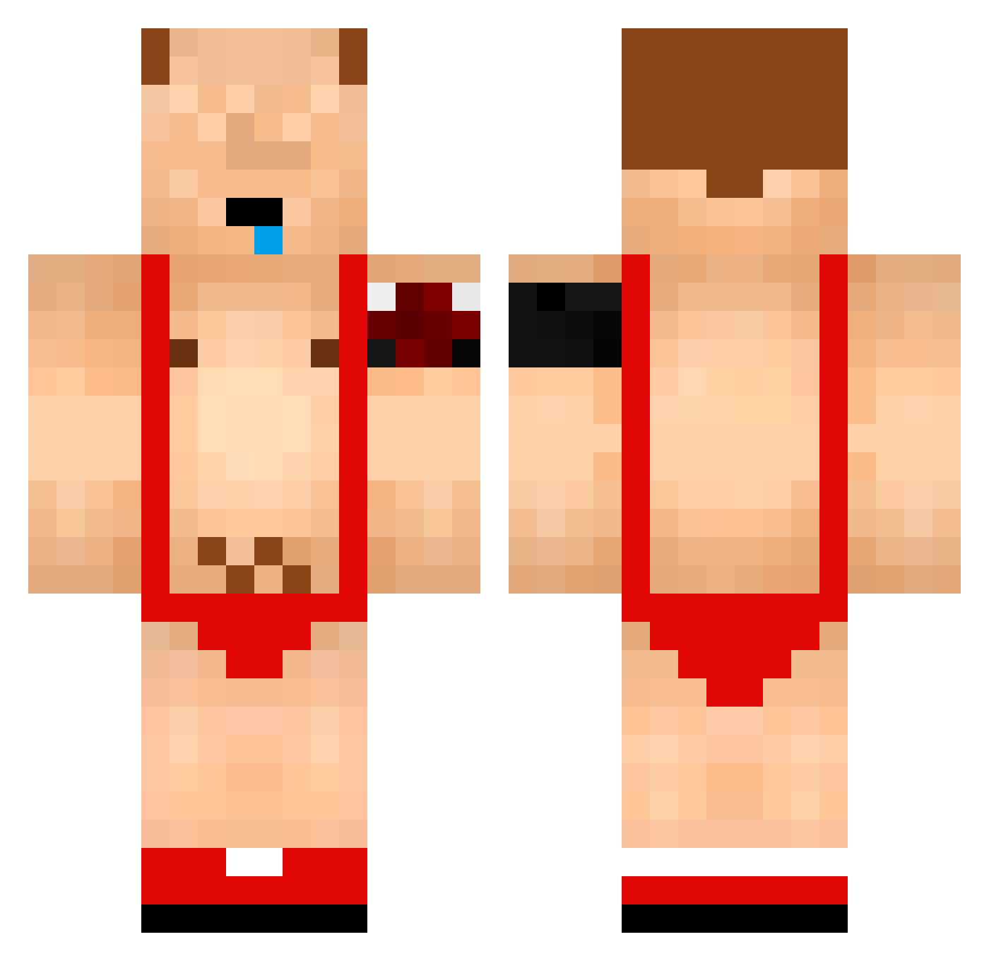 Foznic Minecraft skin, front and back view