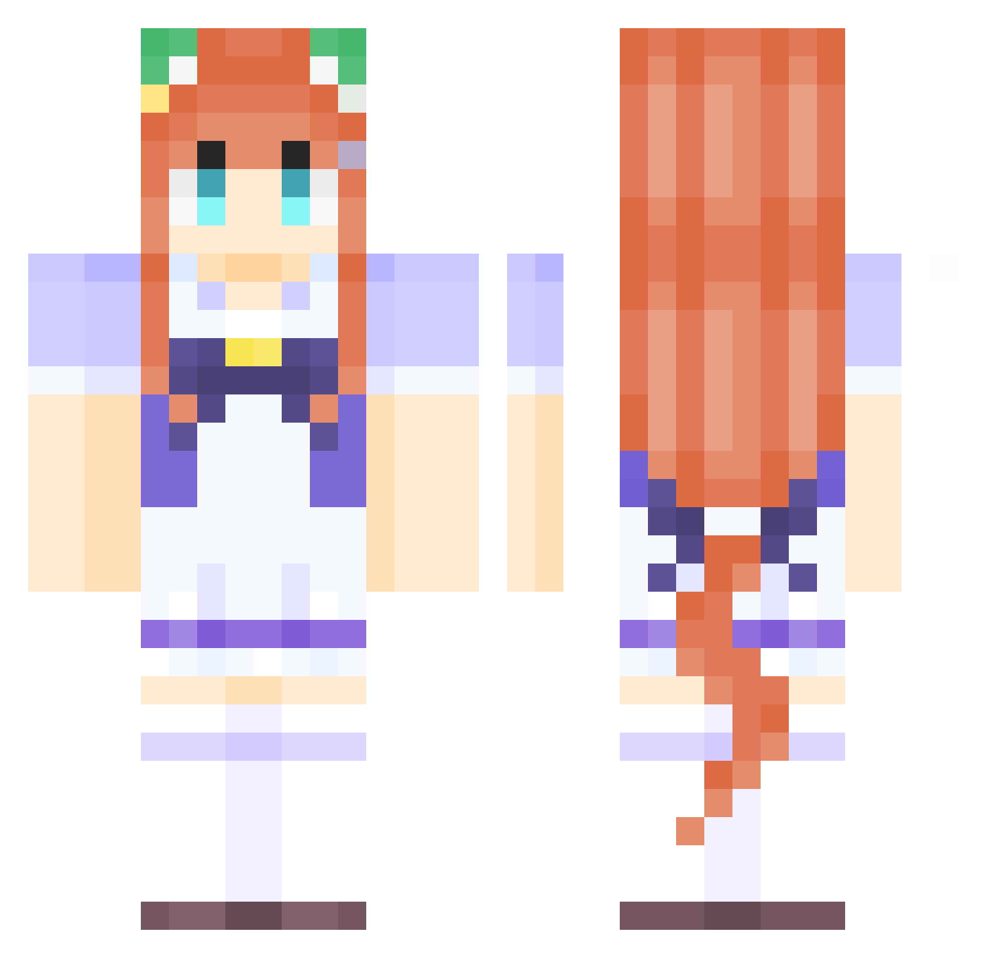Exit666 Minecraft skin, front and back view