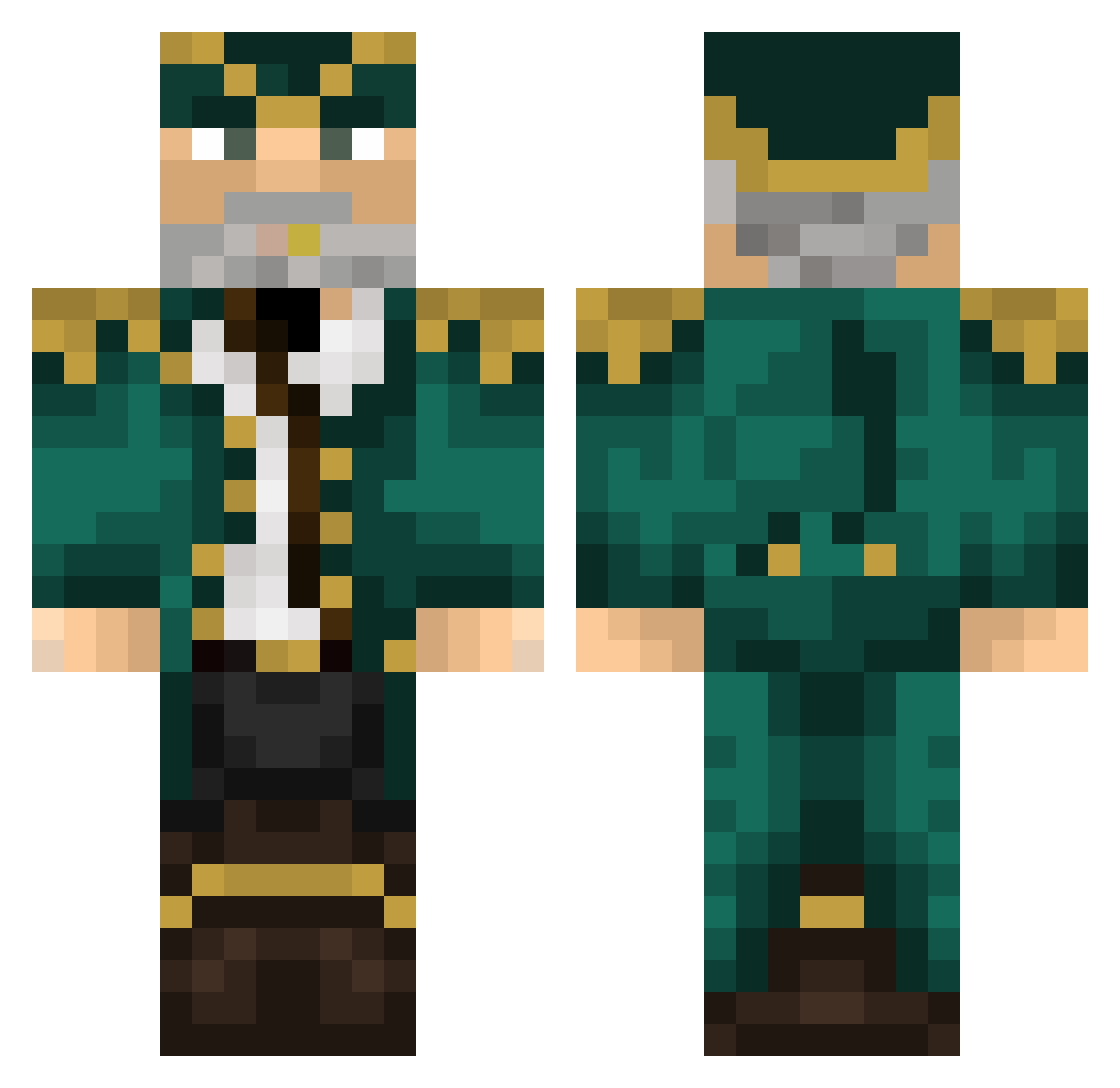 Tulitadeconeho Minecraft skin, front and back view