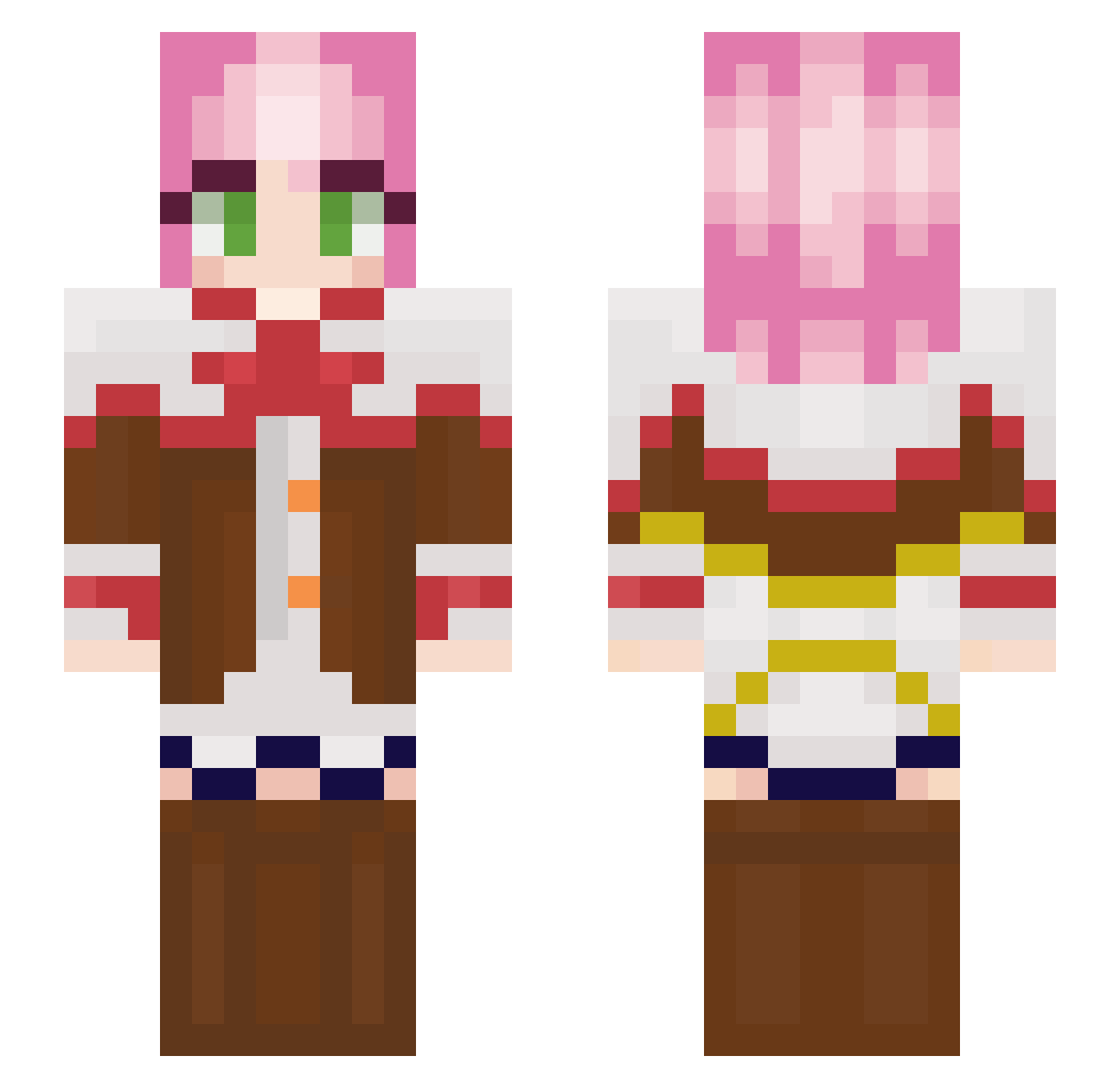 Norn_Jioral Minecraft skin, front and back view