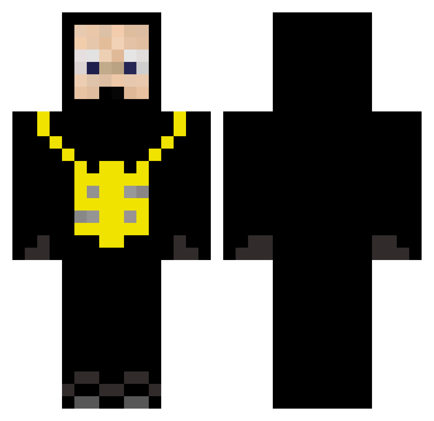 Relent Minecraft skin, front and back view