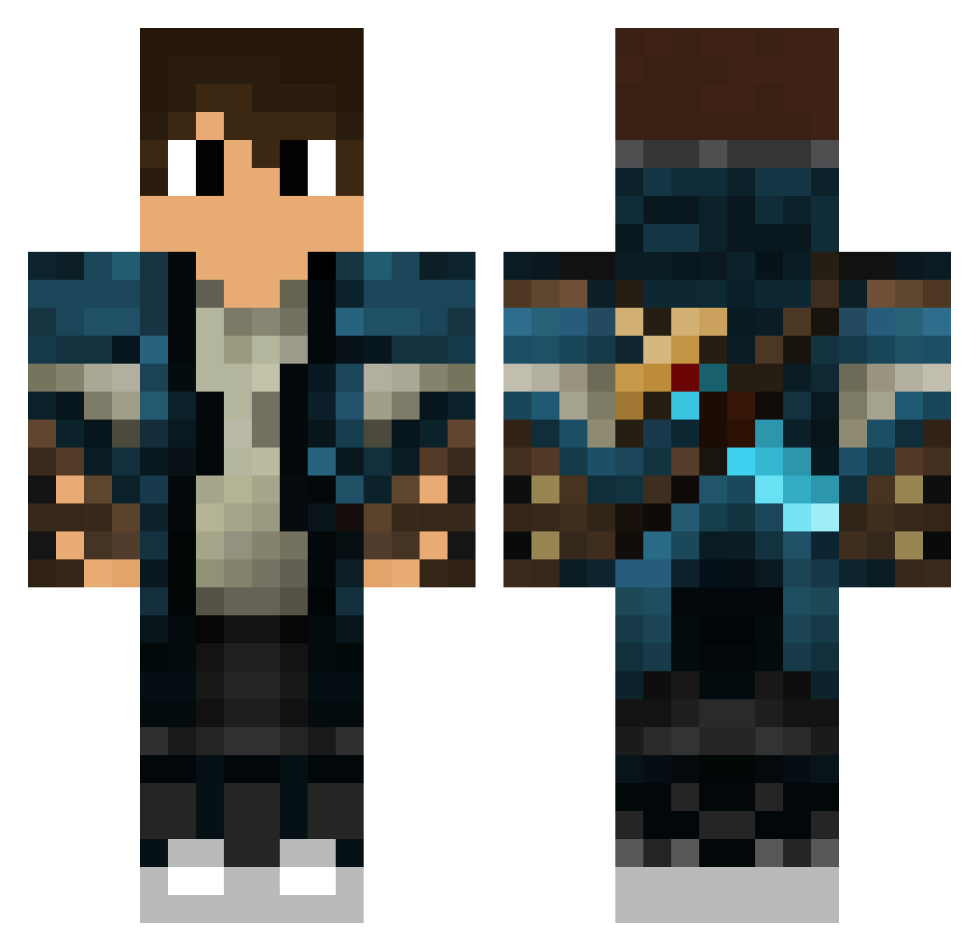 r4nq Minecraft skin, front and back view