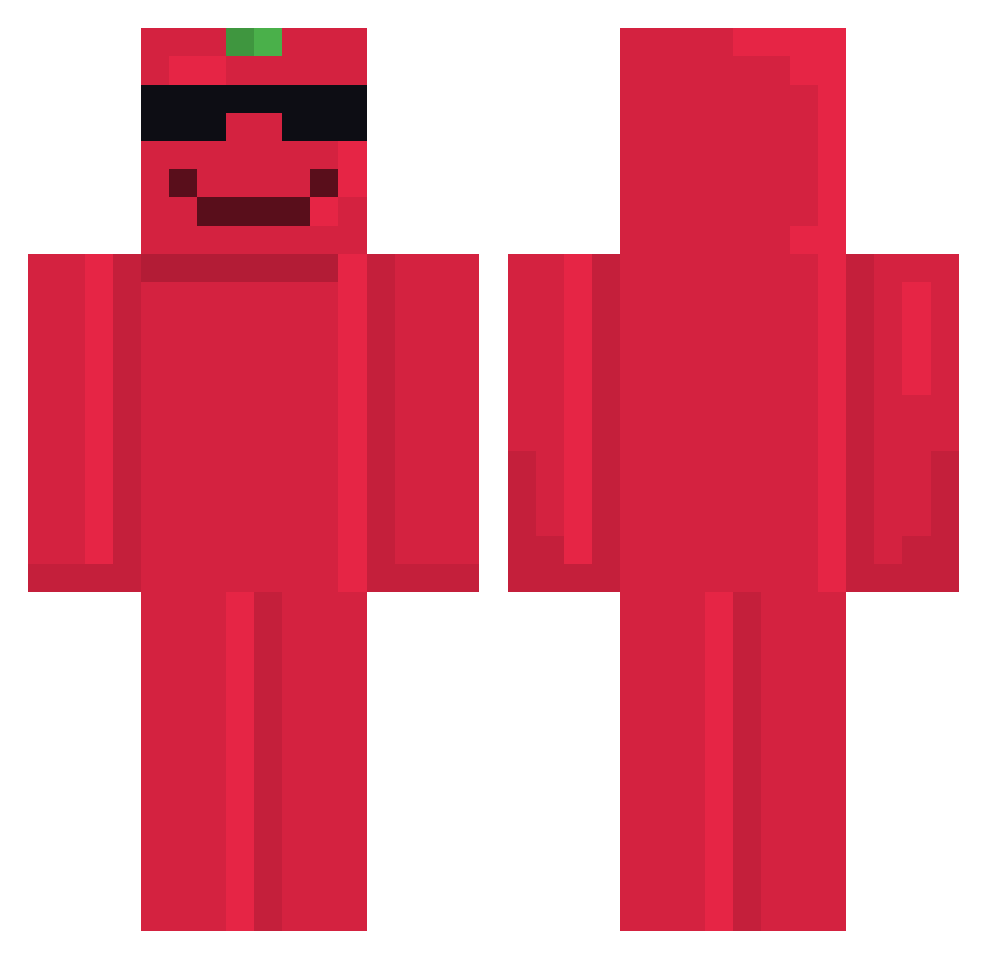 bountyy Minecraft skin, front and back view