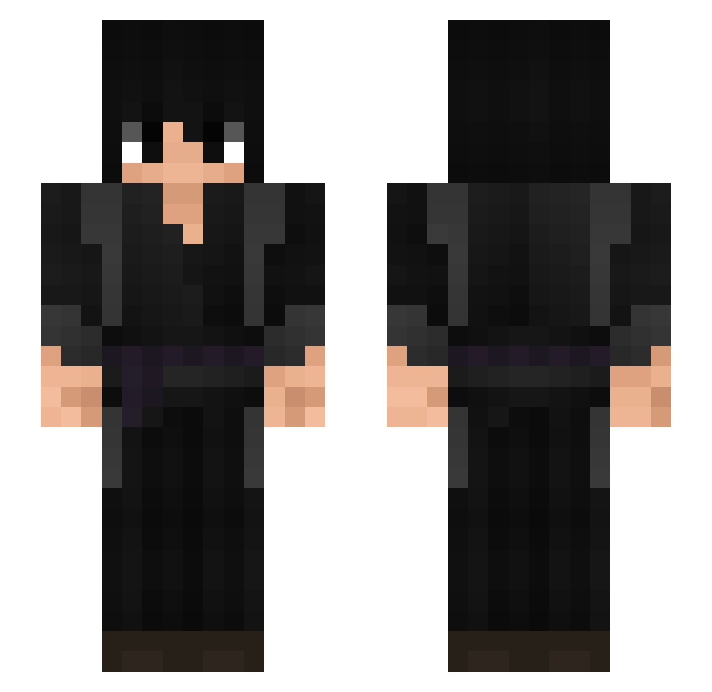 Zxro_n Minecraft skin, front and back view