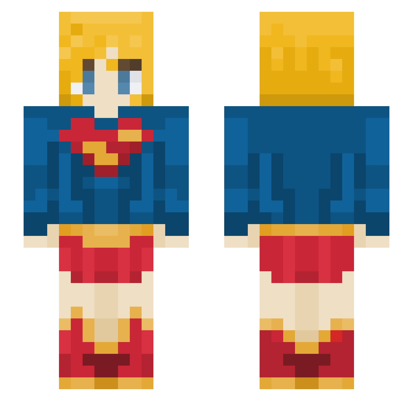 orsomtinlikdat Minecraft skin, front and back view
