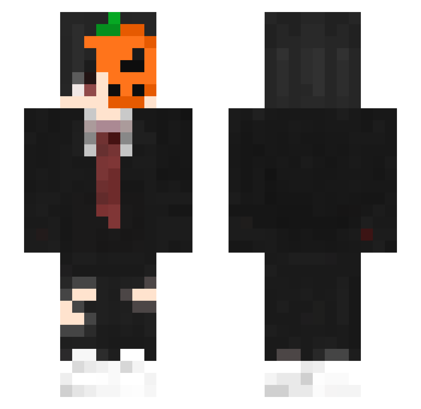 Rheumatics Minecraft skin, front and back view