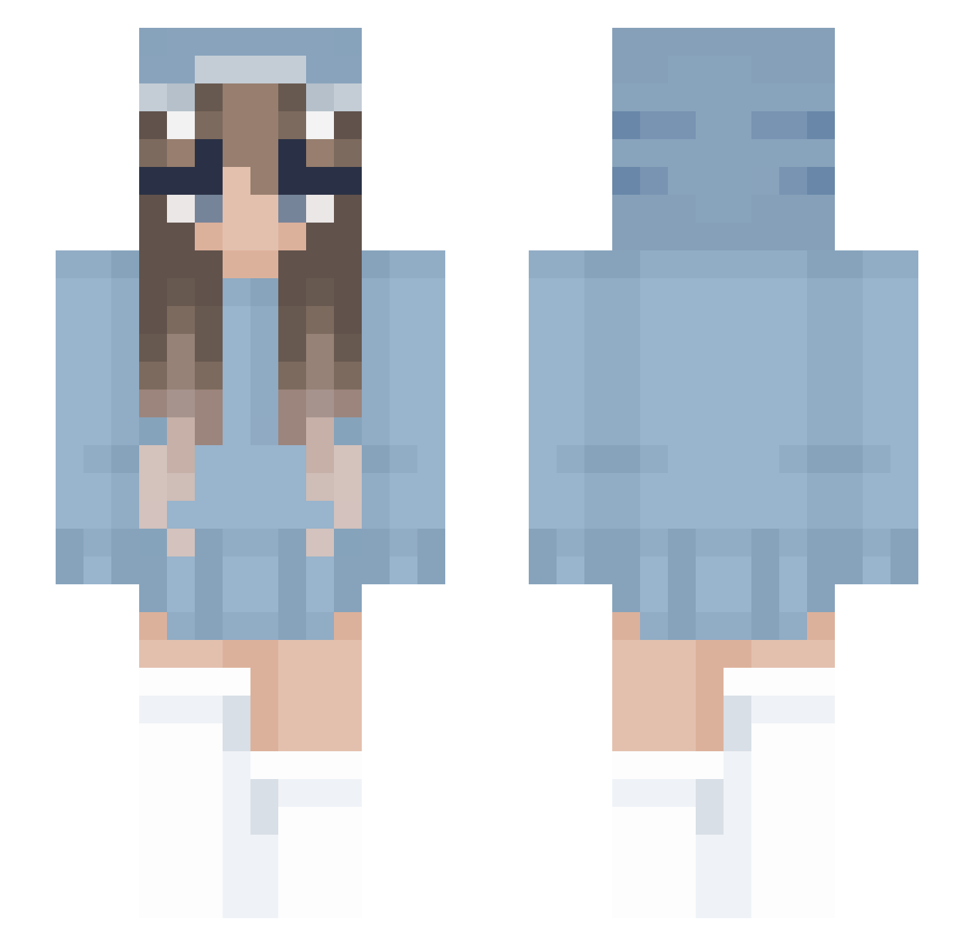 Introdous Minecraft skin, front and back view