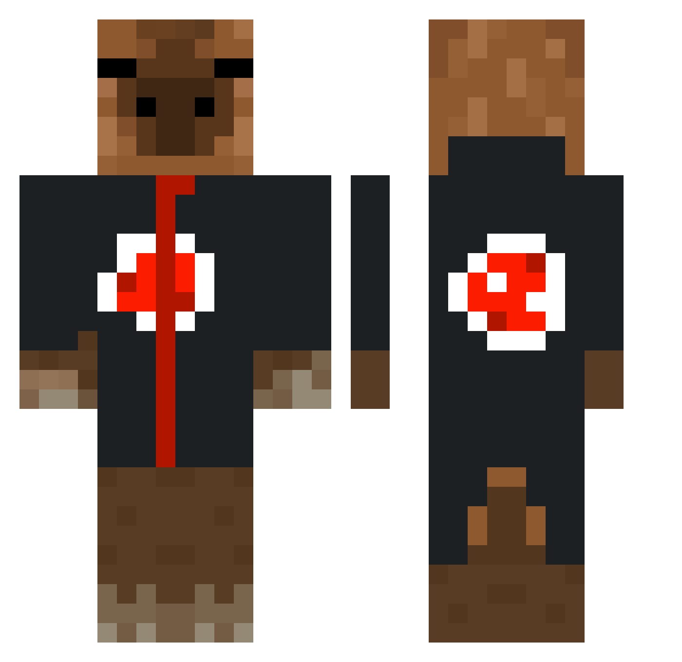 MINato110 Minecraft skin, front and back view