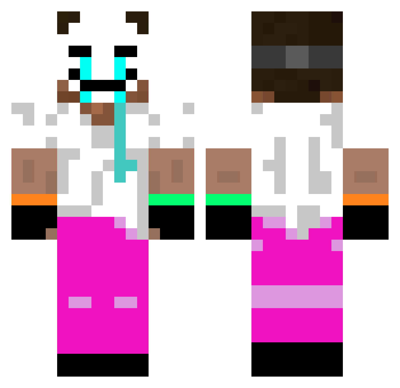 Davidsouuu Minecraft skin, front and back view