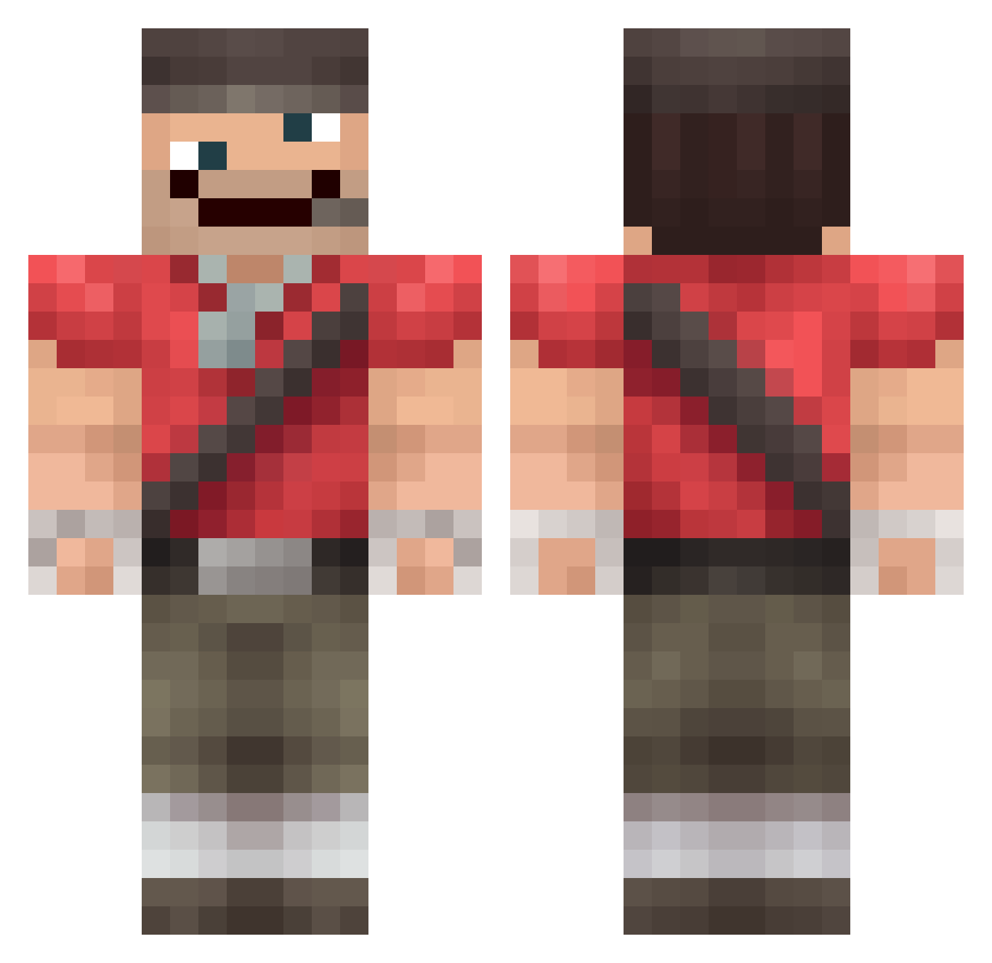 Cool_Skeleton_47 Minecraft skin, front and back view