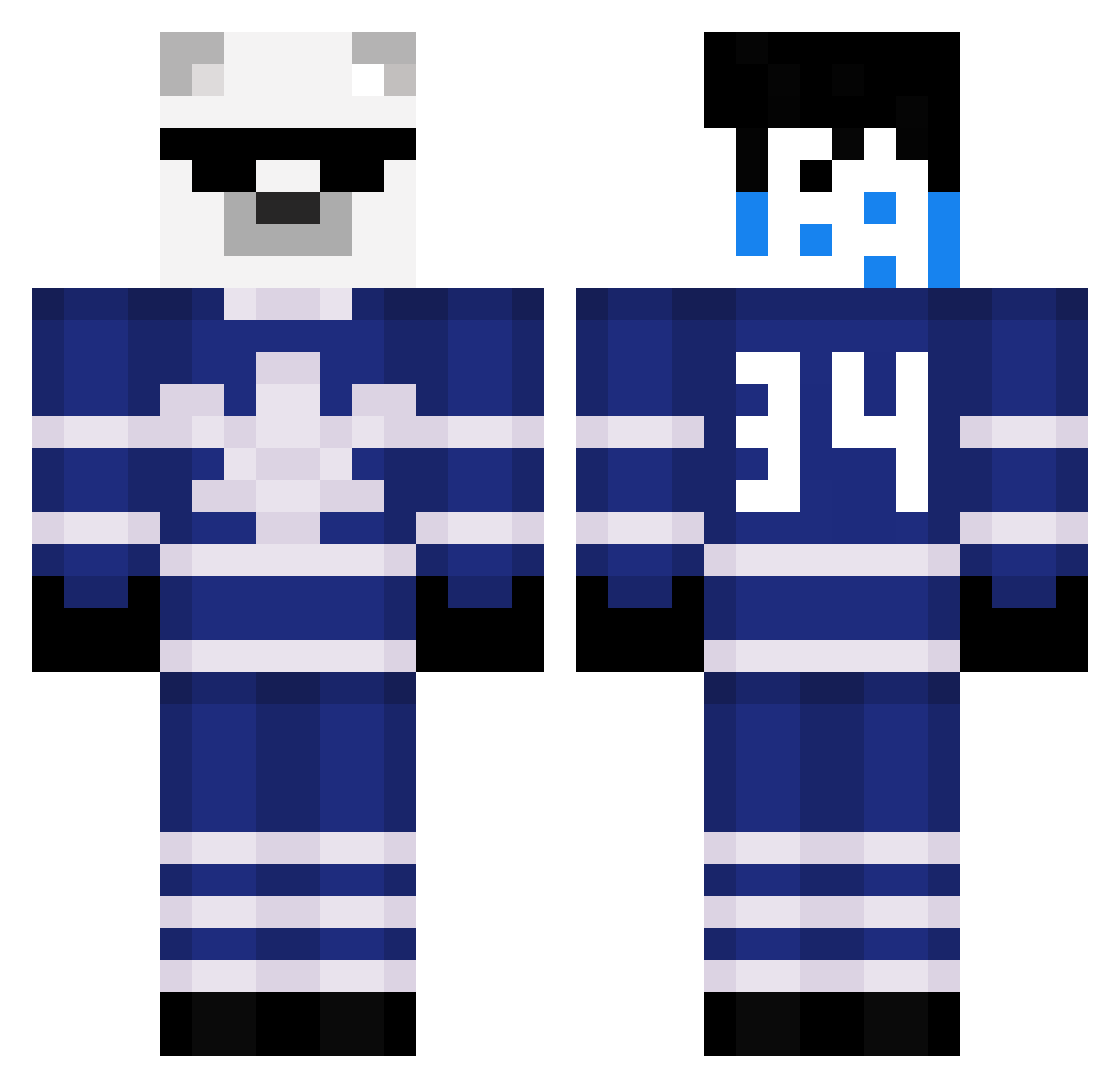 LemonFish Minecraft skin, front and back view