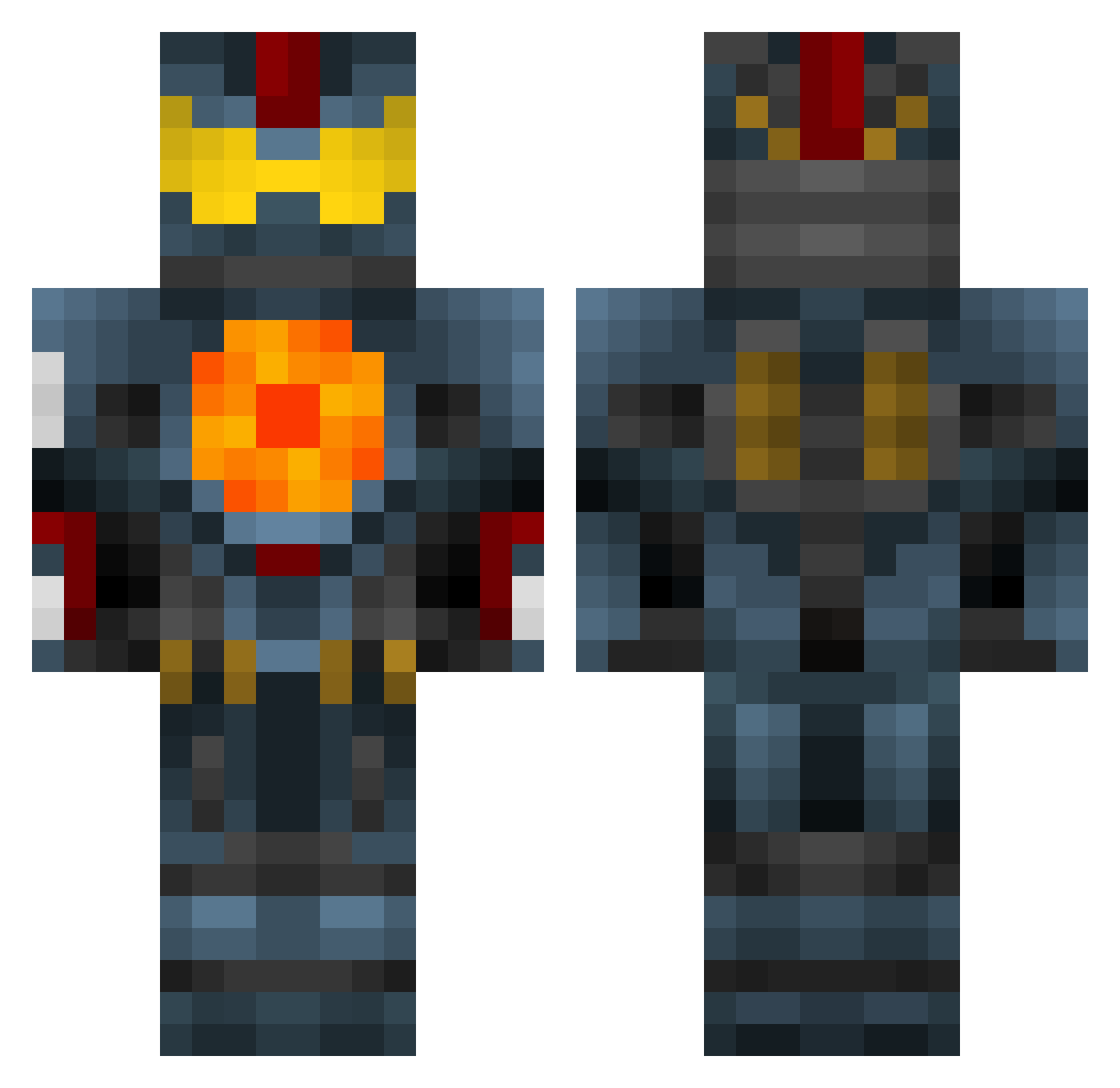 BolThunder Minecraft skin, front and back view