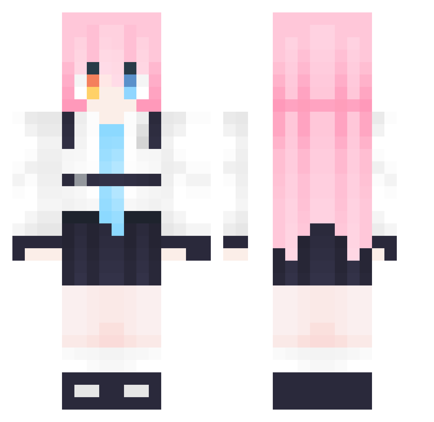 Fangk_Blocks Minecraft skin, front and back view