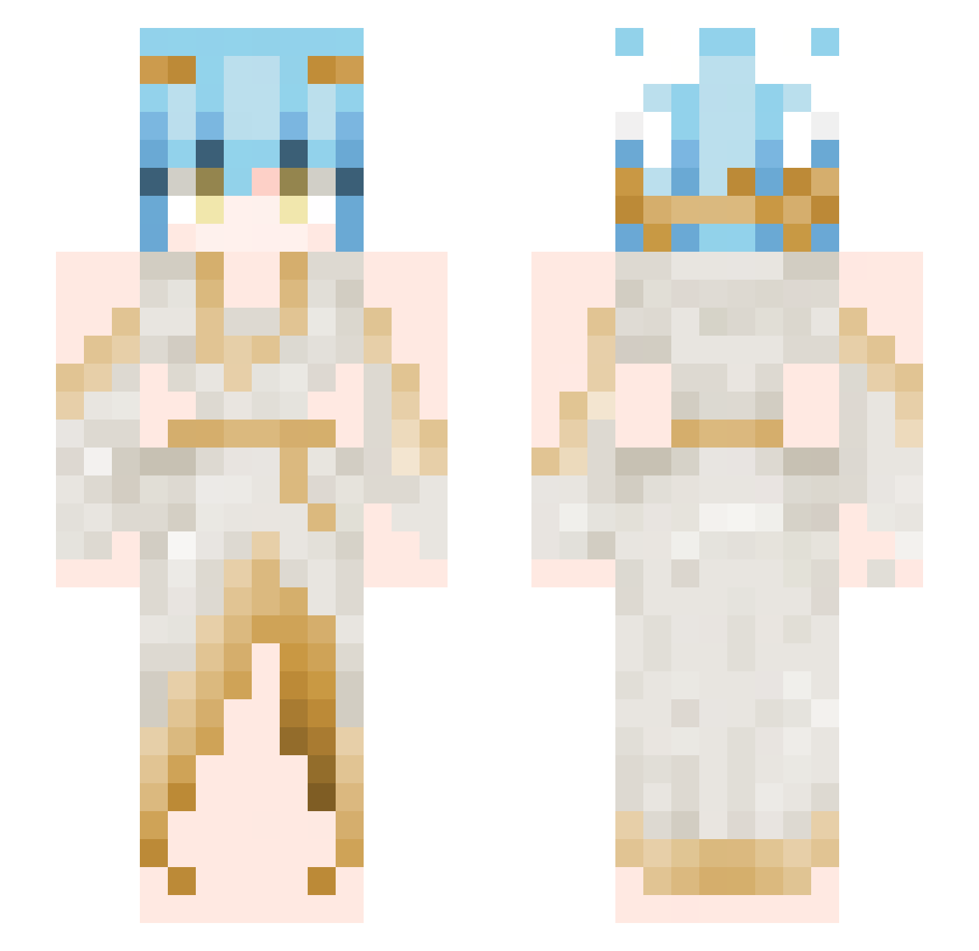 Leon040911 Minecraft skin, front and back view