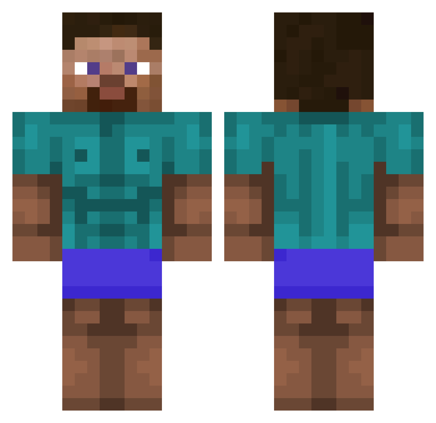 piedra4805 Minecraft skin, front and back view