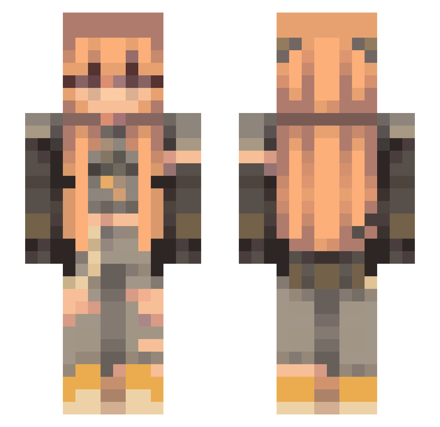 _ThePaperSaver Minecraft skin, front and back view