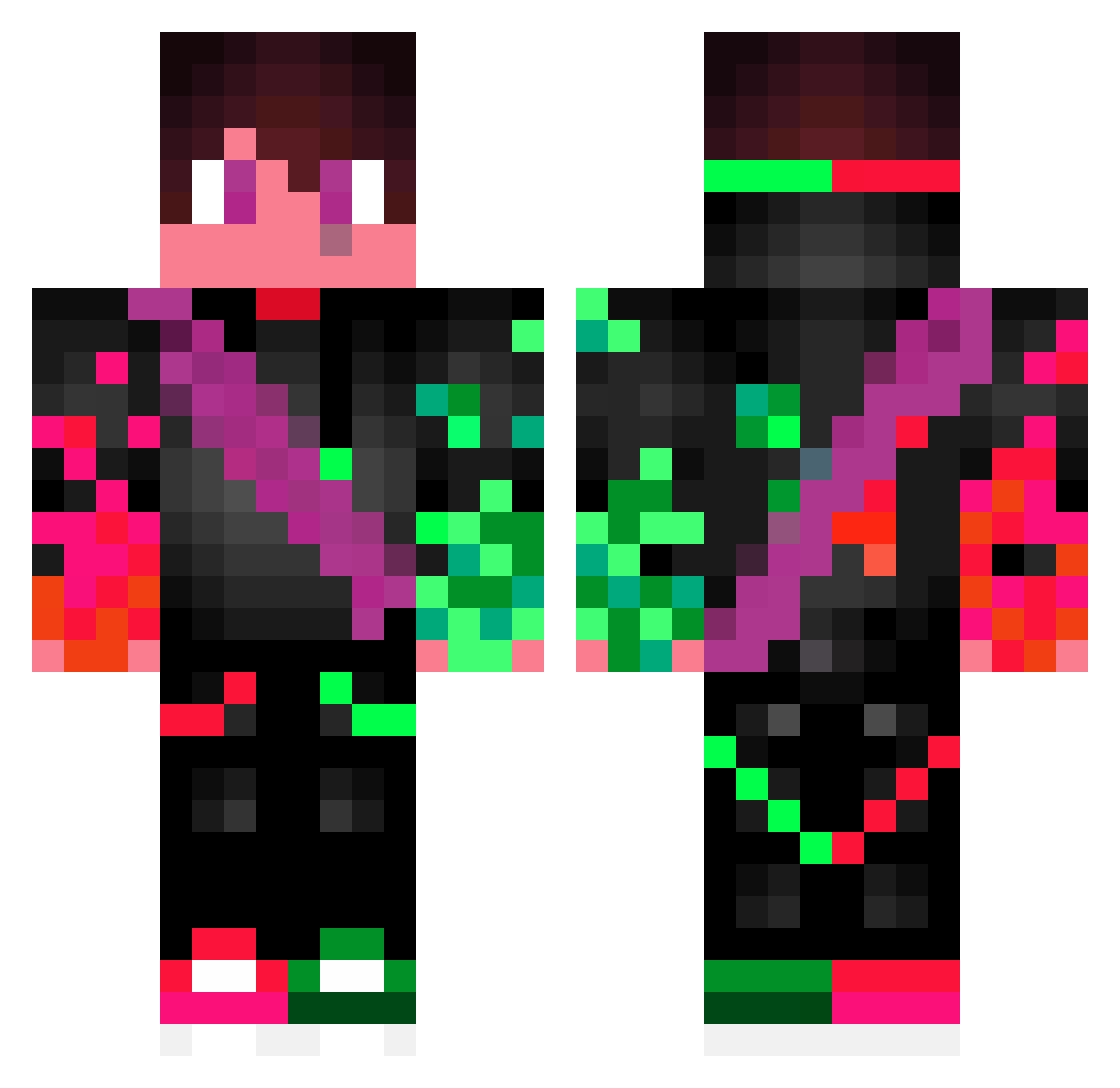 Keddo_207 Minecraft skin, front and back view