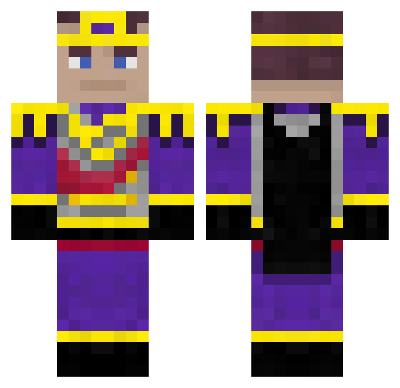 hman2243 Minecraft skin, front and back view