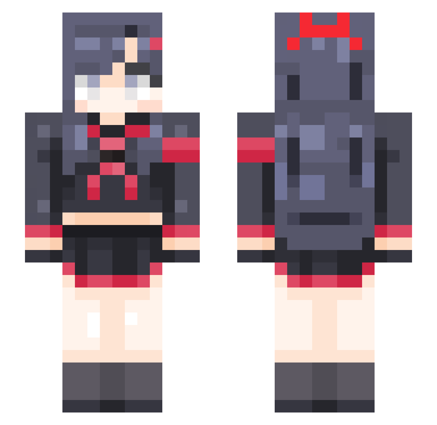kyouchan3000 Minecraft skin, front and back view