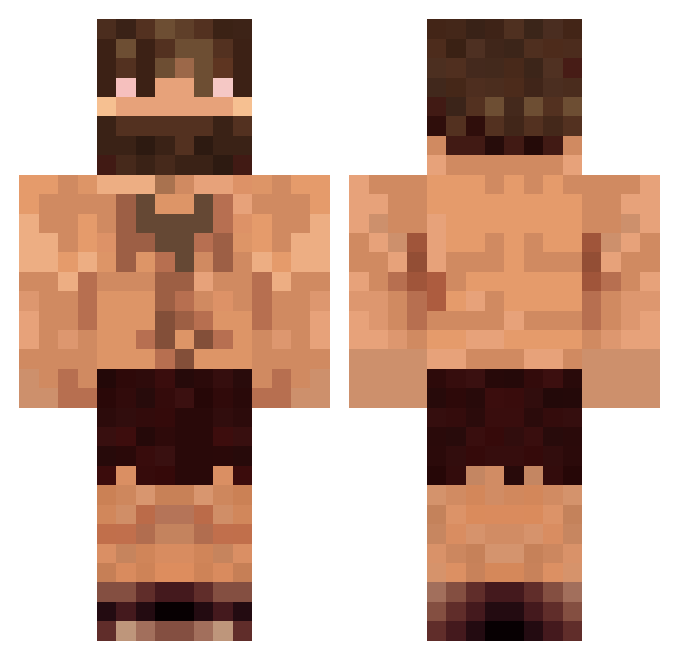 CarrotFarmers Minecraft skin, front and back view