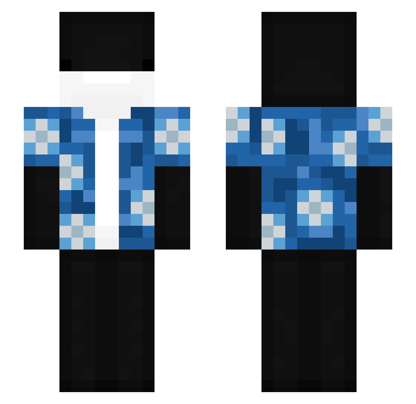 fishingwhale Minecraft skin, front and back view