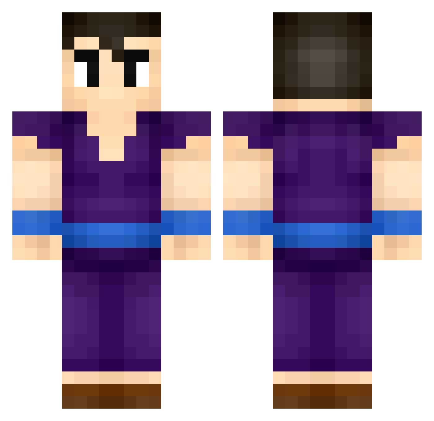 spideralvim Minecraft skin, front and back view