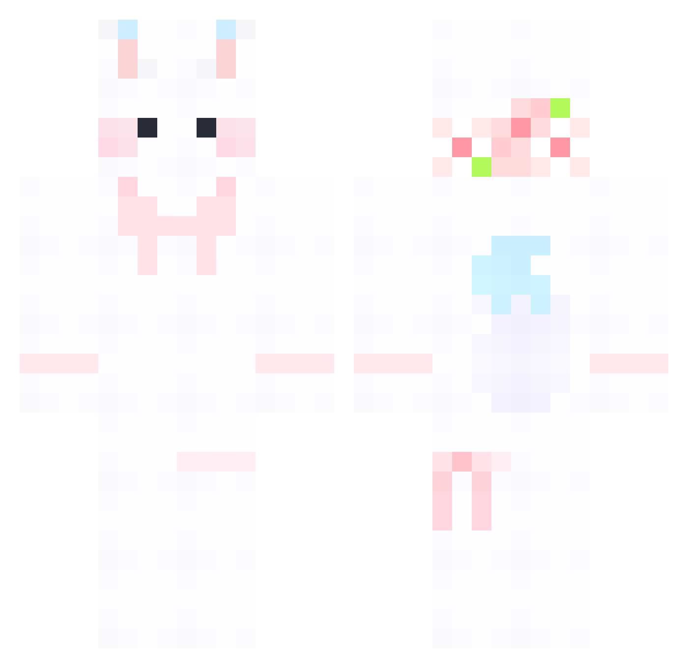 naaeun Minecraft skin, front and back view