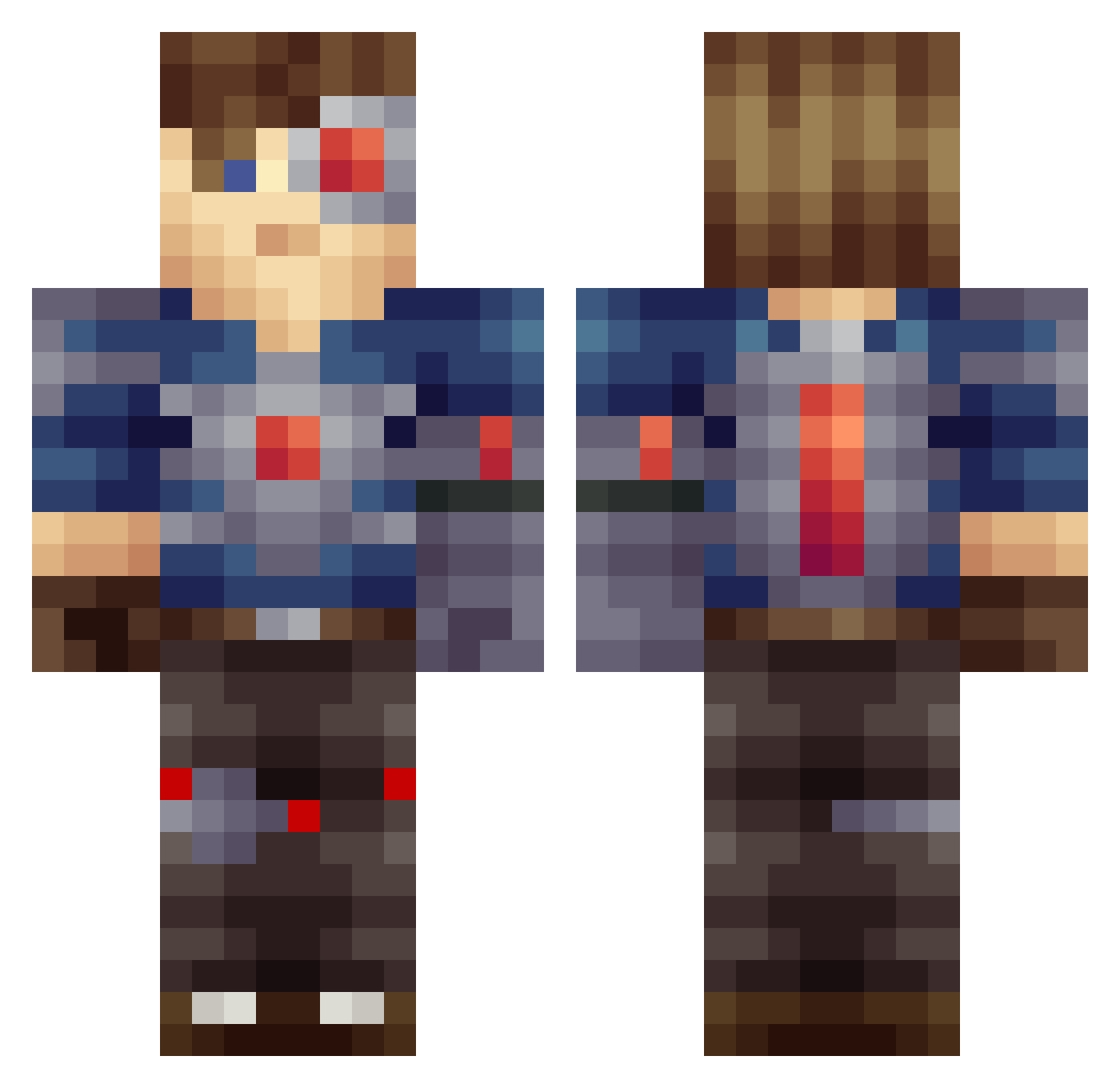 666Mine Minecraft skin, front and back view