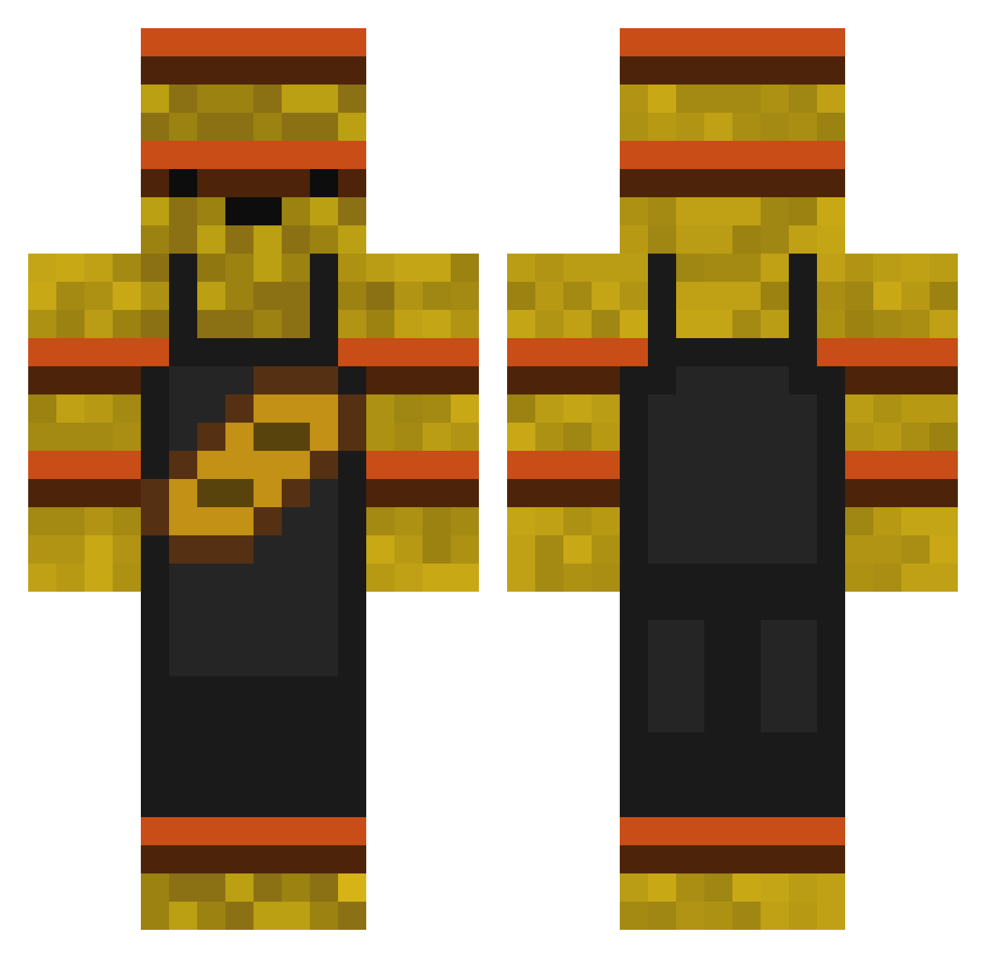 deaf_butterflies Minecraft skin, front and back view