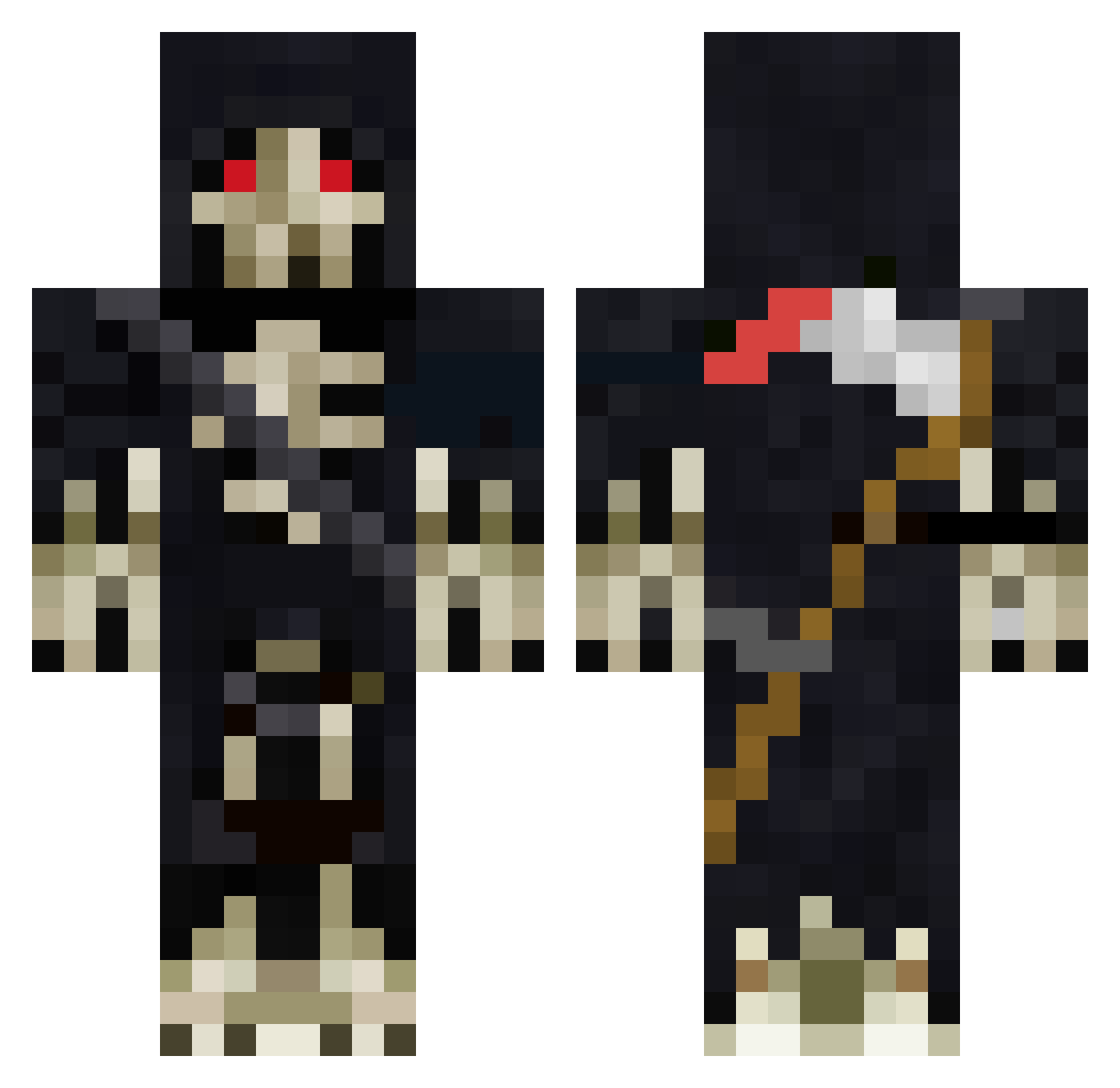 HxpefullSqul Minecraft skin, front and back view