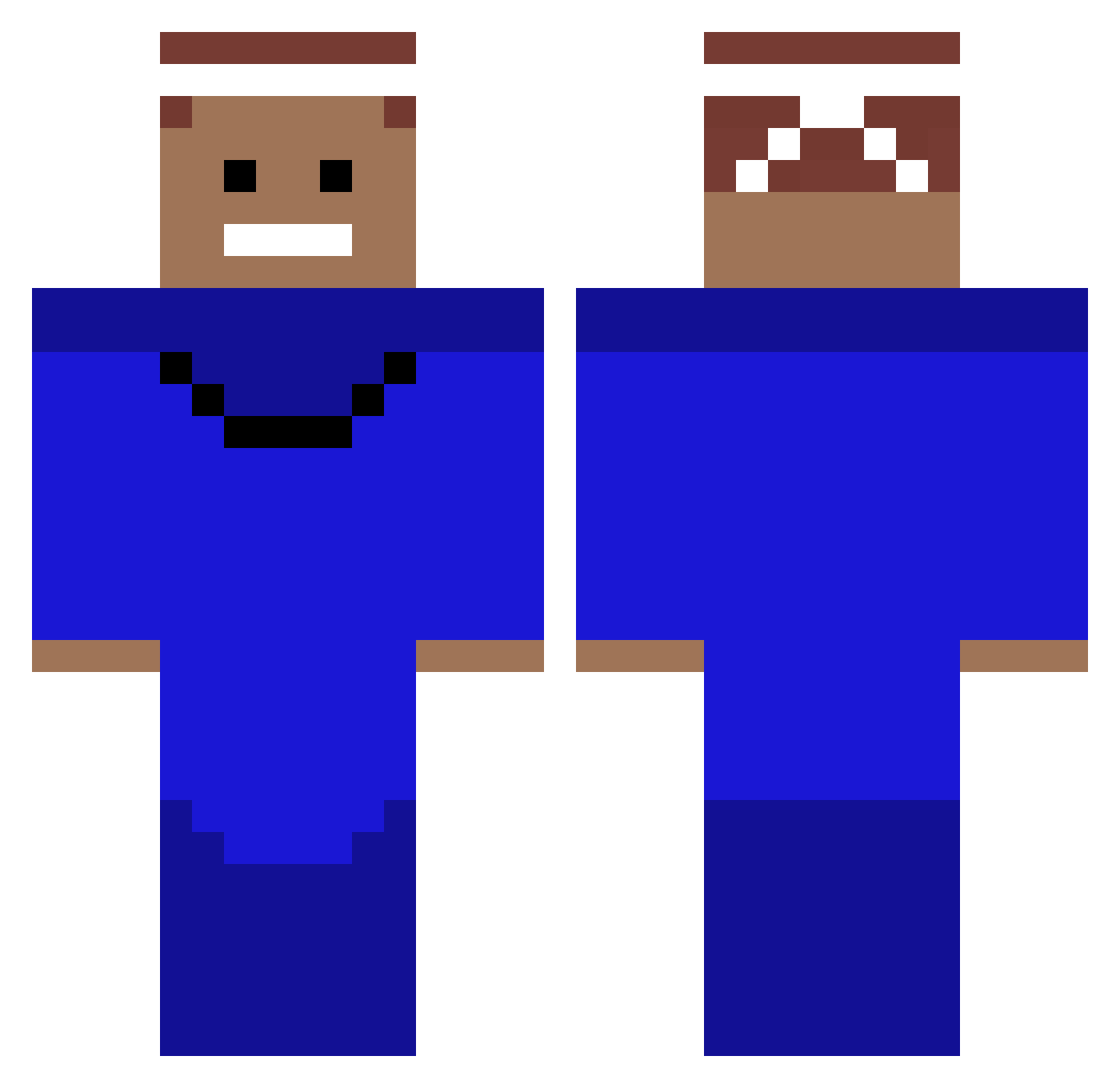Todapz Minecraft skin, front and back view