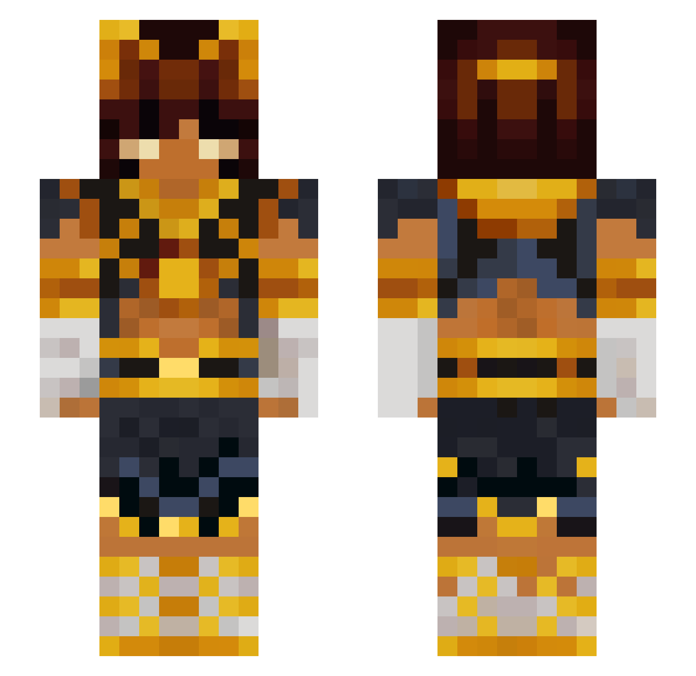 CryingObsidian_ Minecraft skin, front and back view