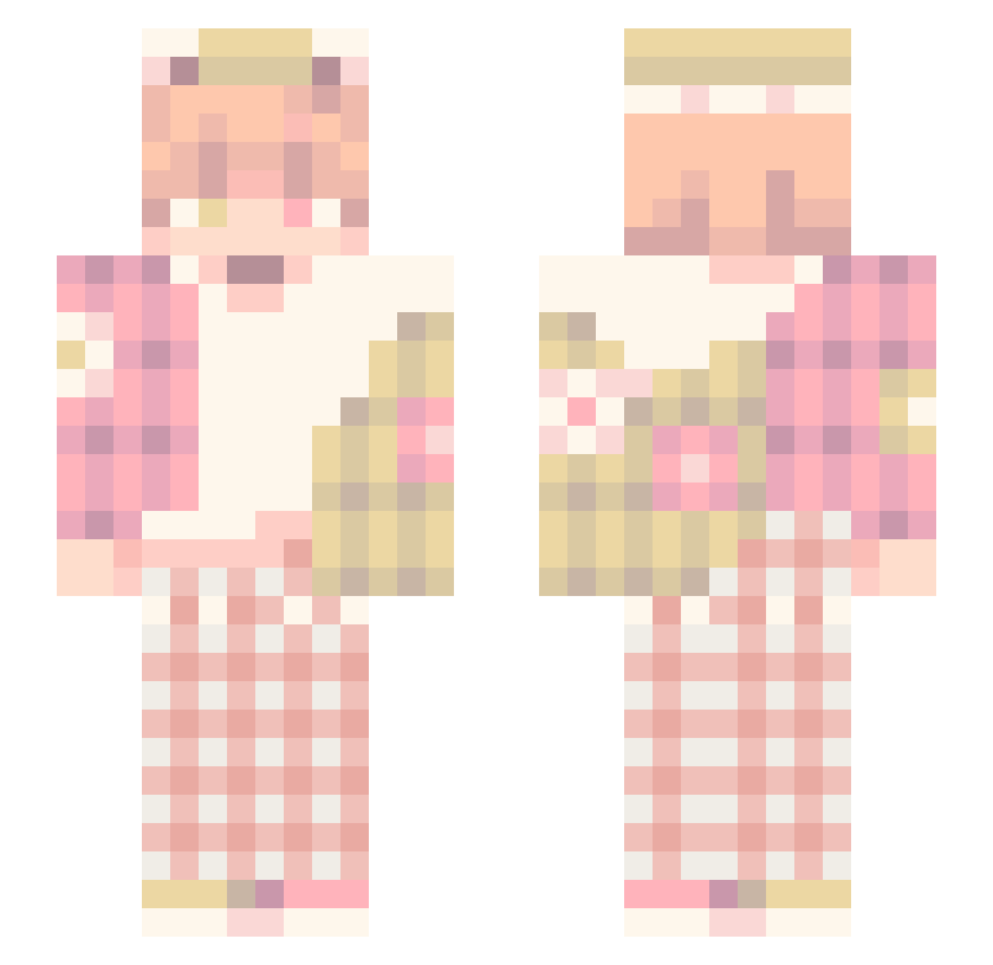 Ikarusixx Minecraft skin, front and back view