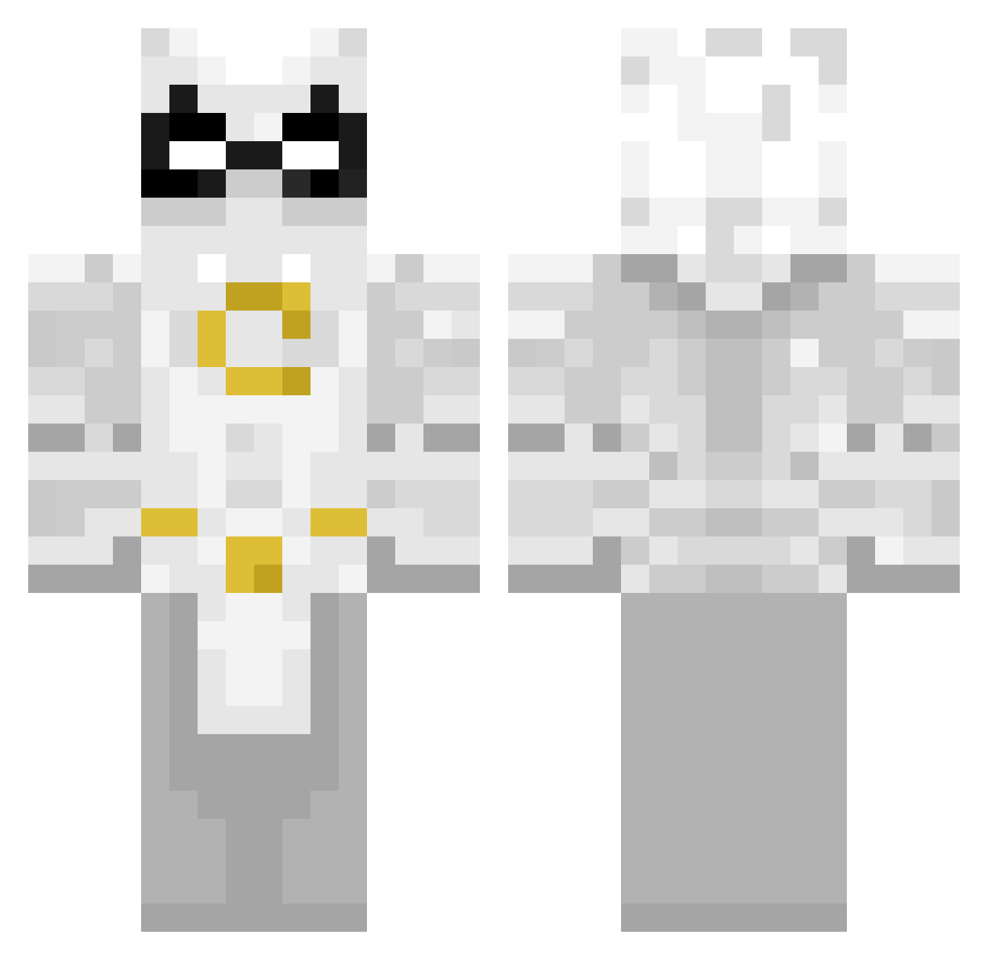 GrimX77 Minecraft skin, front and back view
