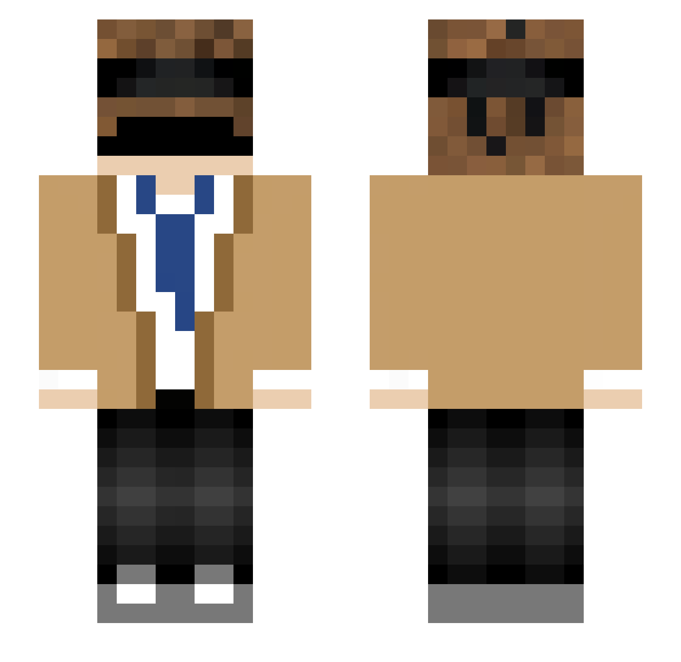 _Logic0 Minecraft skin, front and back view