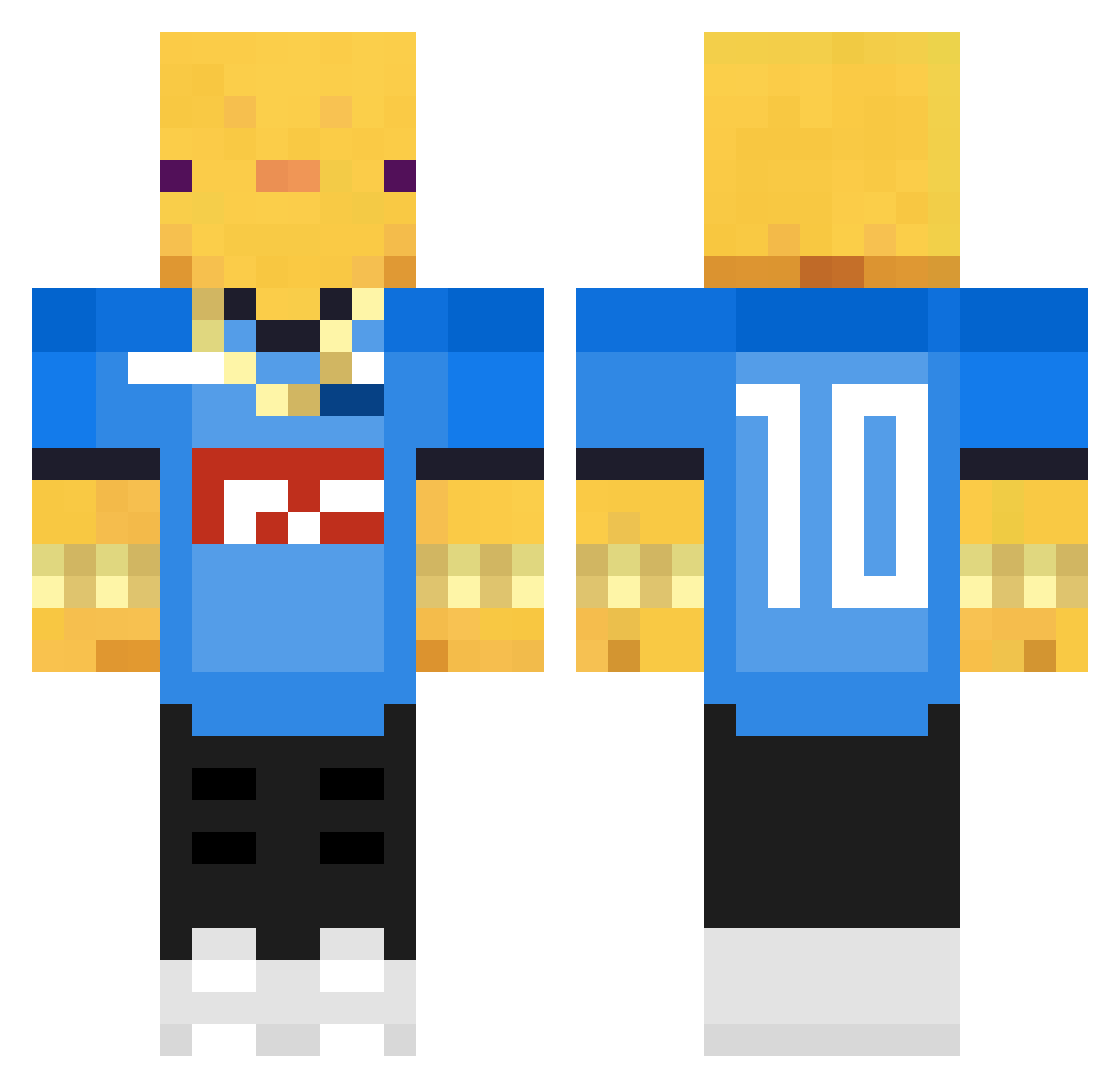 D0bby6 Minecraft skin, front and back view