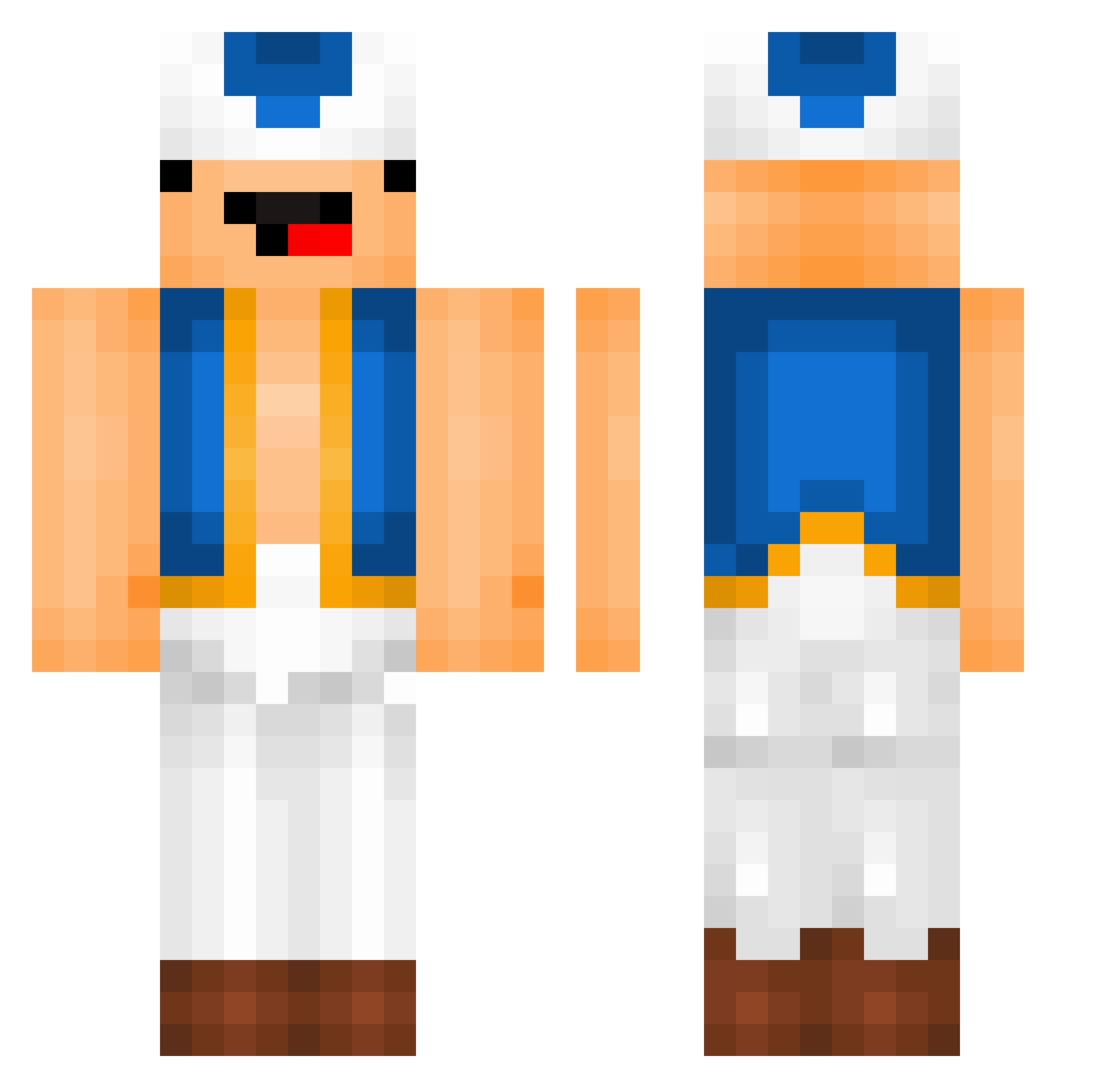 CherryPicking Minecraft skin, front and back view